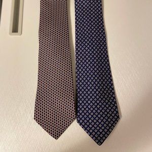 NEW Salvatore Ferragamo Neck Ties - set of 2 - NWT